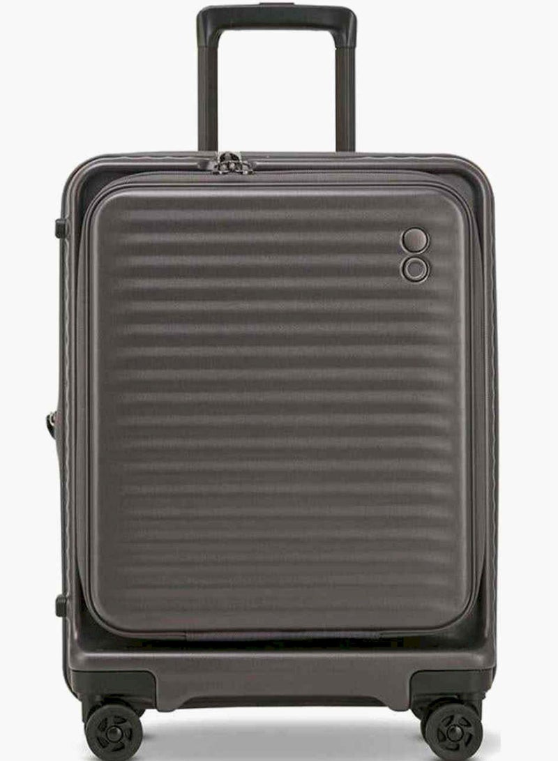 Echolac Celestra FA+ 54 Cm 4-Double Wheeled Hardcase Expandable Cabin Luggage Trolley Case - Dark Grey - Image 1